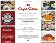 Tablet Screenshot of cafecitti.com